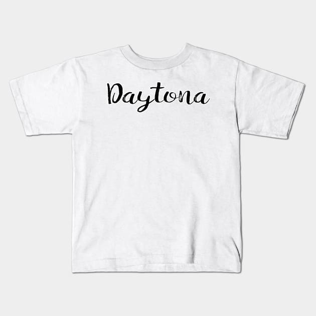 Daytona Beach Florida Typography Kids T-Shirt by TravelTime